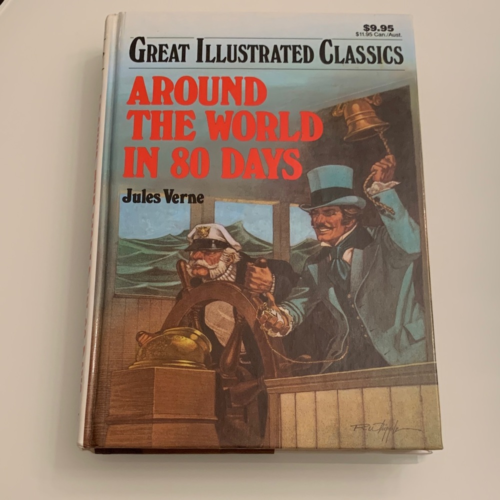 'Great illustration Classic Around the World in 80 Days' hardcover Book